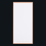 2024 Colour of the Year: Peach Magnetic Notepad<br><div class="desc">This personalised notepad features a peach border in 2024's colour of the year. You can personalise with a name.</div>