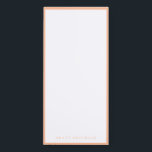 2024 Colour of the Year: Peach Magnetic Notepad<br><div class="desc">This personalised notepad features a peach border in 2024's colour of the year. You can personalise with a name.</div>