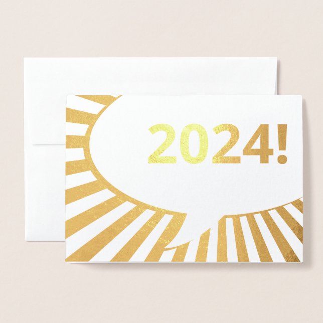 2024 comic bubble gold foil foil card (Front With Envelope)