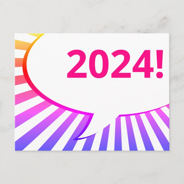 2024 comic bubble postcard (Front)