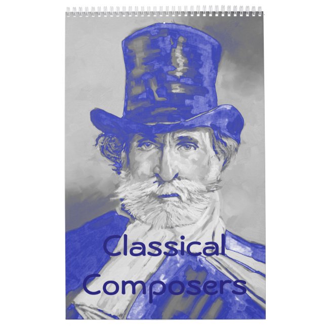 2024 Composers Portraits - Symphony in Blue & Grey Calendar (Cover)
