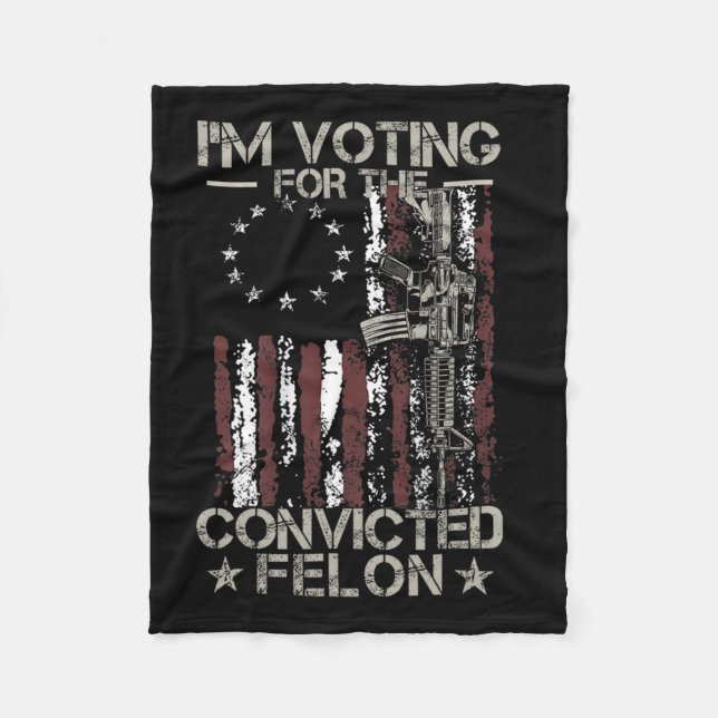 2024 Convicted Felon11  Fleece Blanket (Front)