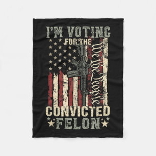 2024 Convicted Felon17 Fleece Blanket
