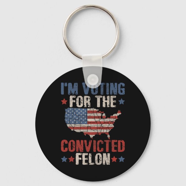 2024 Convicted Felon1  Key Ring (Front)