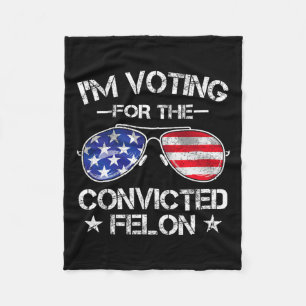 2024 Convicted Felon29 Fleece Blanket
