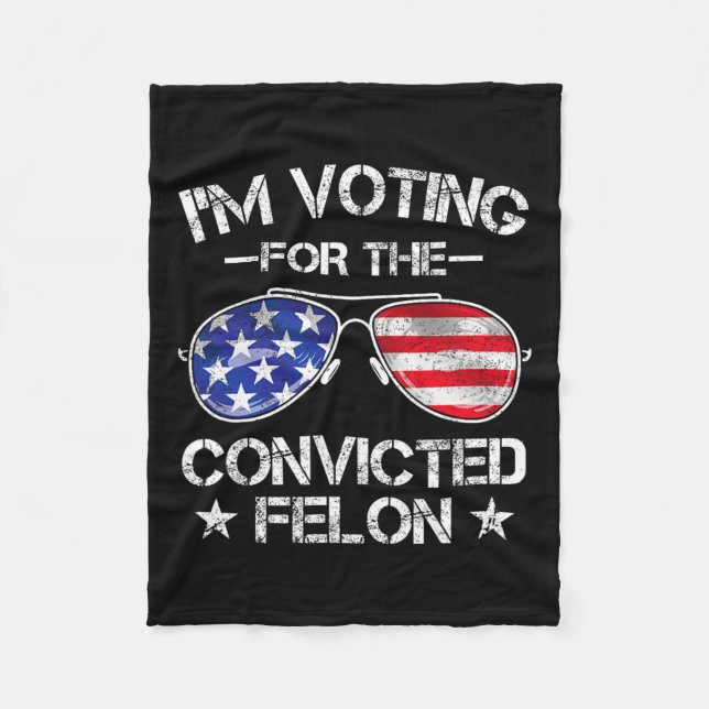 2024 Convicted Felon29  Fleece Blanket (Front)