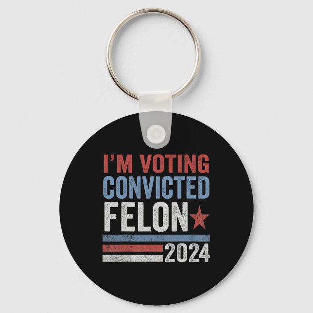 2024 Convicted Felon30  Key Ring (Front)
