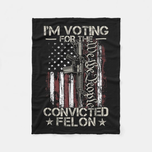 2024 Convicted Felon31  Fleece Blanket (Front)