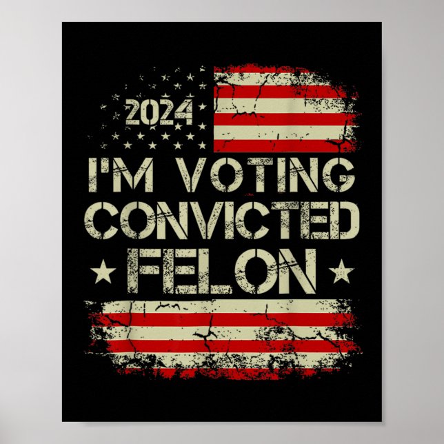 2024 Convicted Felon38  Poster (Front)