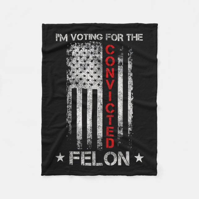 2024 Convicted Felon5  Fleece Blanket (Front)