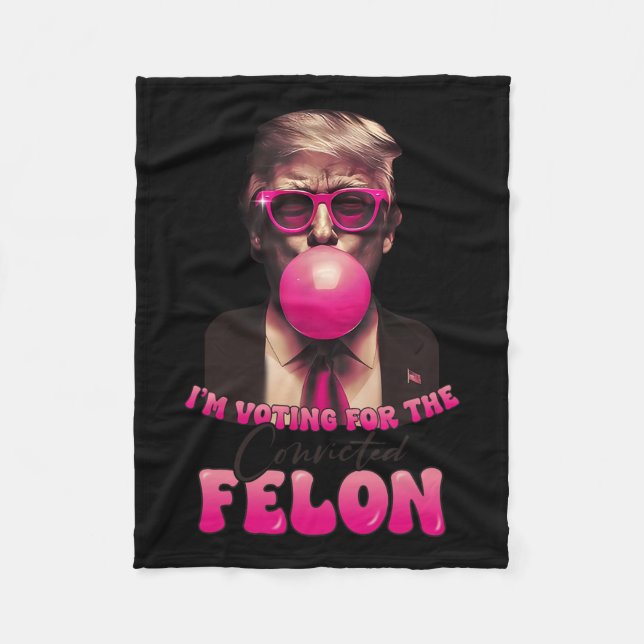 2024 Convicted Felon8  Fleece Blanket (Front)