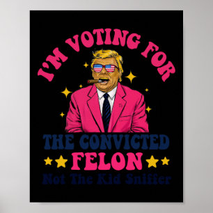 2024 Convicted Felon - I'm Voting Convicted Felon  Poster