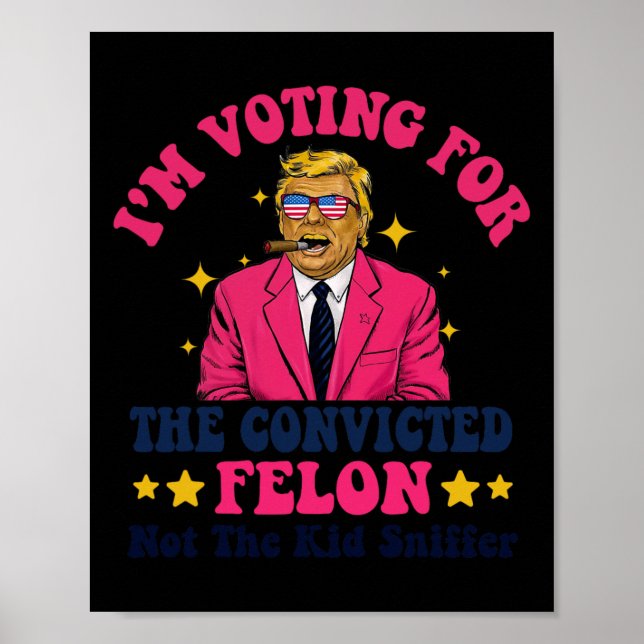 2024 Convicted Felon - I'm Voting Convicted Felon  Poster (Front)