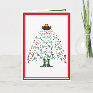 2024 Cowboy Christmas Tree  Card