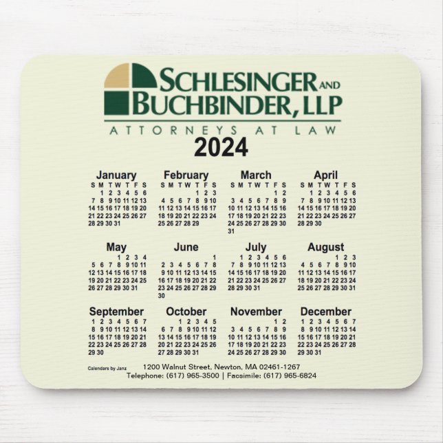 2024 Custom Calendar by Janz Mouse Mat (Front)