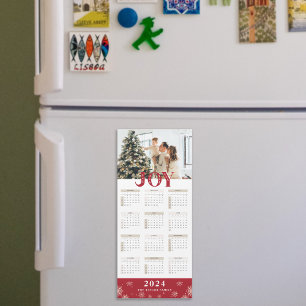 2024 Custom Photo Joy Calendar Magnetic Card
