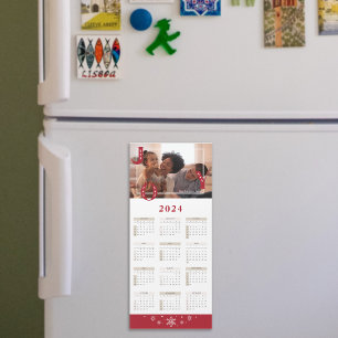 2024 Custom Photo Joy Calendar Magnetic Card