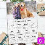 2024 Custom Photo Pet Puppy Dog Calendar Magnet<br><div class="desc">2024 Yearly Calendar Photo Magnetic Cards - Send New Year Greetings or include in your Christmas cards, these 5x7 photo calendar cards are perfect as Christmas and New Year cards to family and friends. Perfect to highlight or circle special family dates, anniversaries, birthdays, and reunions. Personalise these full year photo...</div>