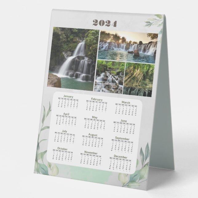 2024 Customisable Desk Calendar Table Tent - 6x8"  (Front)