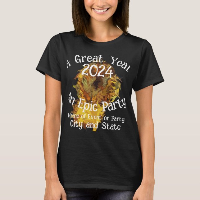 2024 Dinner Party Holiday Cocktail Wine Cheese T-Shirt (Front)