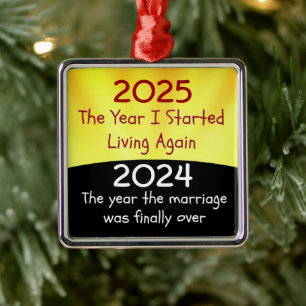 2024 Divorce Celebration Metal Ornament
