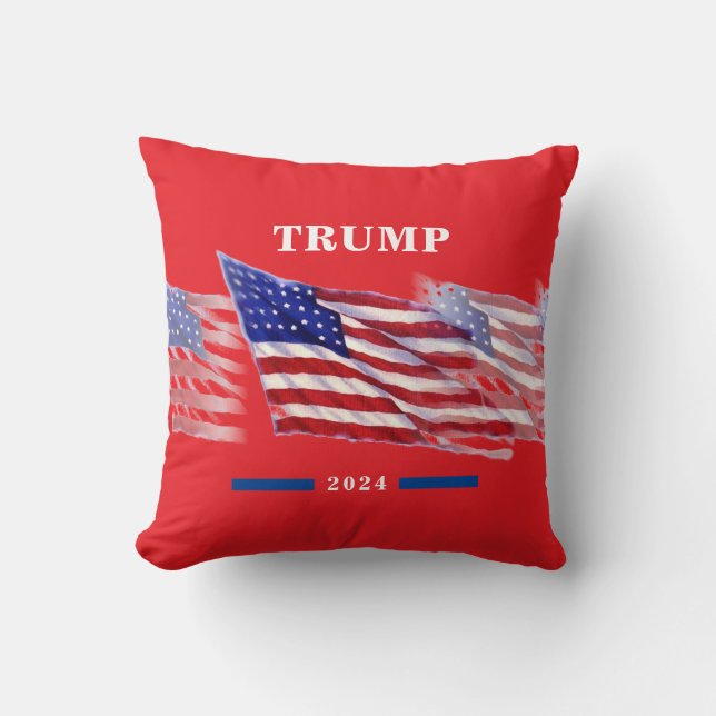 2024 Donald Trump American Flag Cushion (Front)