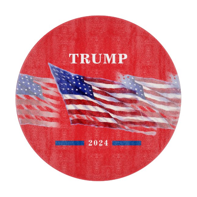 2024 Donald Trump American Flag Cutting Board (Front)