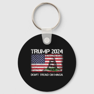 2024 Don't Tread On Maga American Us Flag Snake  Key Ring