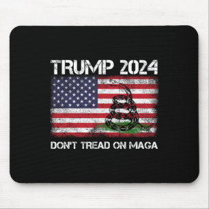 2024 Don't Tread On Maga American Us Flag Snake  Mouse Mat