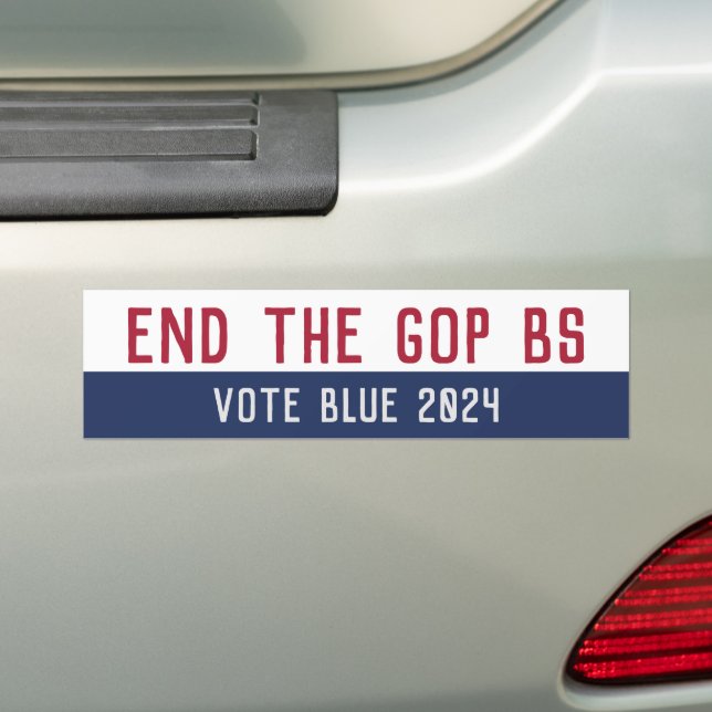 2024 Election Anti Trump Pro Democracy  Bumper Sticker (On Car)