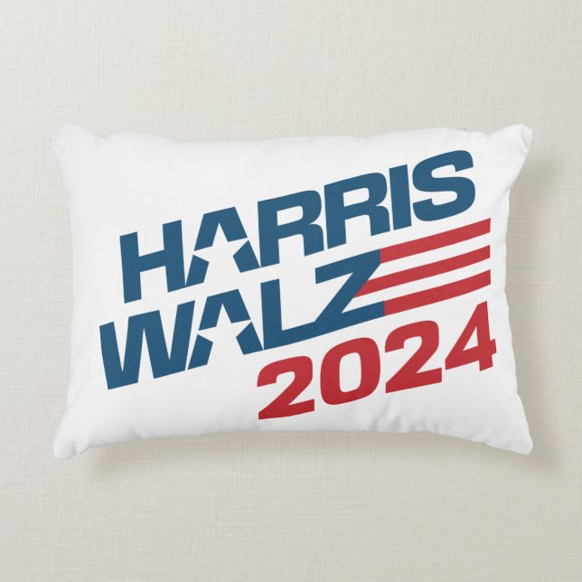 2024 Election Harris Walz Decorative Cushion (Front)