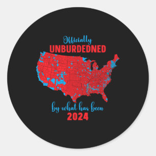 2024 Election Results Map  Classic Round Sticker