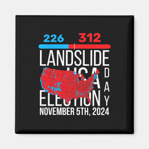 2024 Electoral Map Final Votes 312 Trump Landslide Magnet