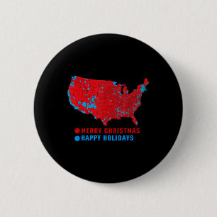 2024 Electoral Map Merry Christmas Trump 6 Cm Round Badge