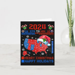 2024 Electoral Map Merry Christmas Trump Landslide Card