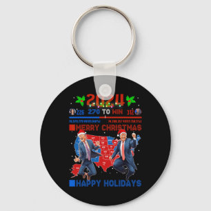 2024 Electoral Map Merry Christmas Trump Landslide Key Ring