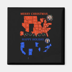 2024 Electoral Map Merry Christmas Trump Landslide Magnet