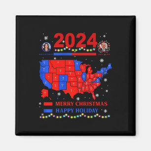 2024 Electoral Map Merry Christmas Trump Landslide Magnet