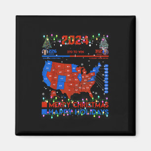 2024 Electoral Map Merry Christmas Trump Landslide Magnet