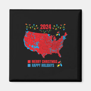 2024 Electoral Map Merry Christmas Trump Landslide Magnet