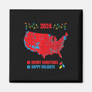 2024 Electoral Map Merry Christmas Trump Landslide Magnet