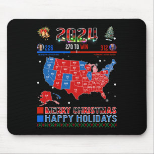 2024 Electoral Map Merry Christmas Trump Landslide Mouse Mat