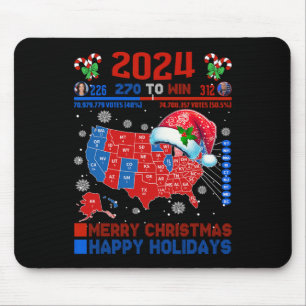 2024 Electoral Map Merry Christmas Trump Landslide Mouse Mat