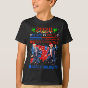 2024 Electoral Map Merry Christmas Trump Landslide T-Shirt