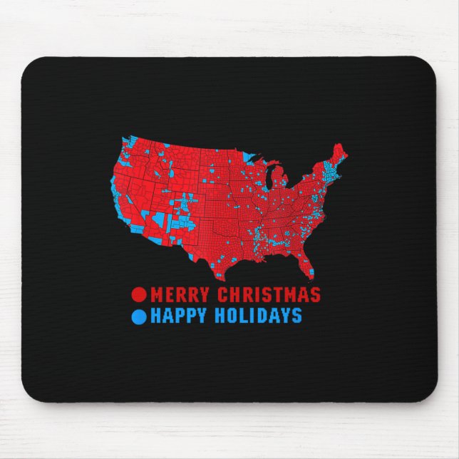 2024 Electoral Map Merry Christmas Trump  Mouse Mat (Front)