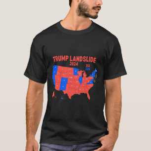 2024 Electoral Map Trump 312 Landslide  T-Shirt