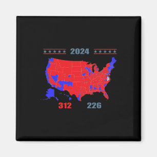 2024 Electoral Map Trump 312 Red 2024 Election Res Magnet