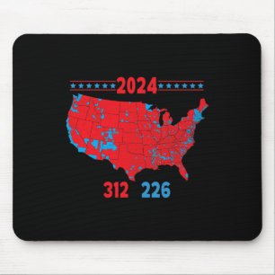 2024 Electoral Map Trump 312 Red 2024 Election Res Mouse Mat
