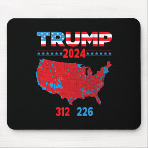 2024 Electoral Map Trump 312 Red 2024 Election Res Mouse Mat