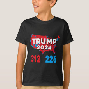 2024 Electoral Map Trump 312 Red Election 2024 Res T-Shirt